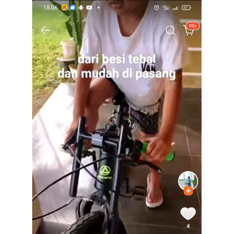 stang drag/lajak H besi tebal 2 mm