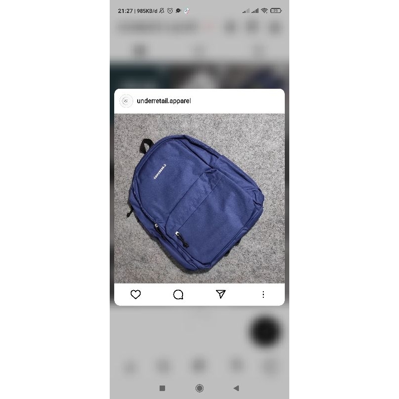 BACKPACK CONVERSE SLOT 3 NAVY ORIGINAL