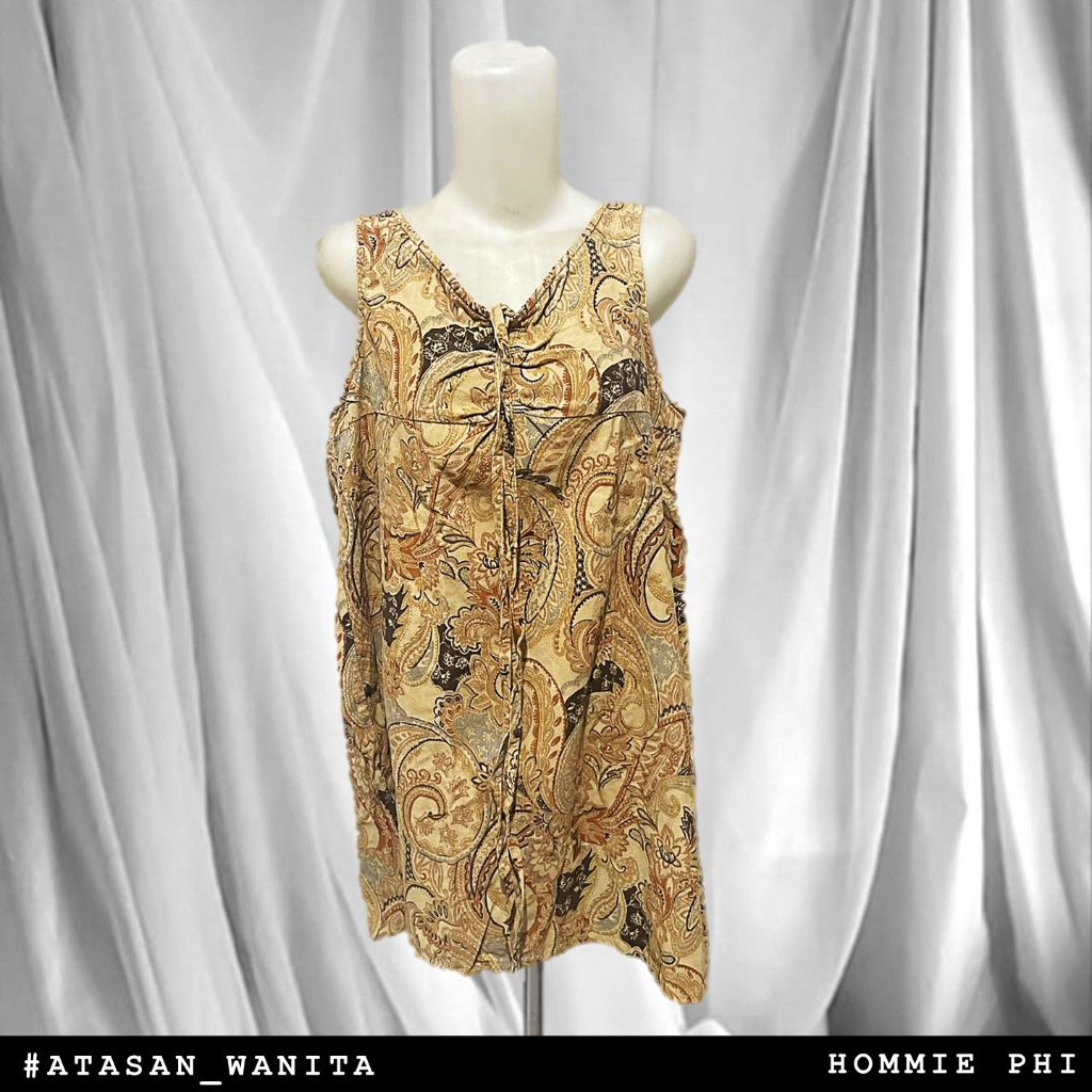 [HOMMIE PHI] Atasan Wanita Saburoku Semi Bludru Coklat - PRELOVED CLOTHING