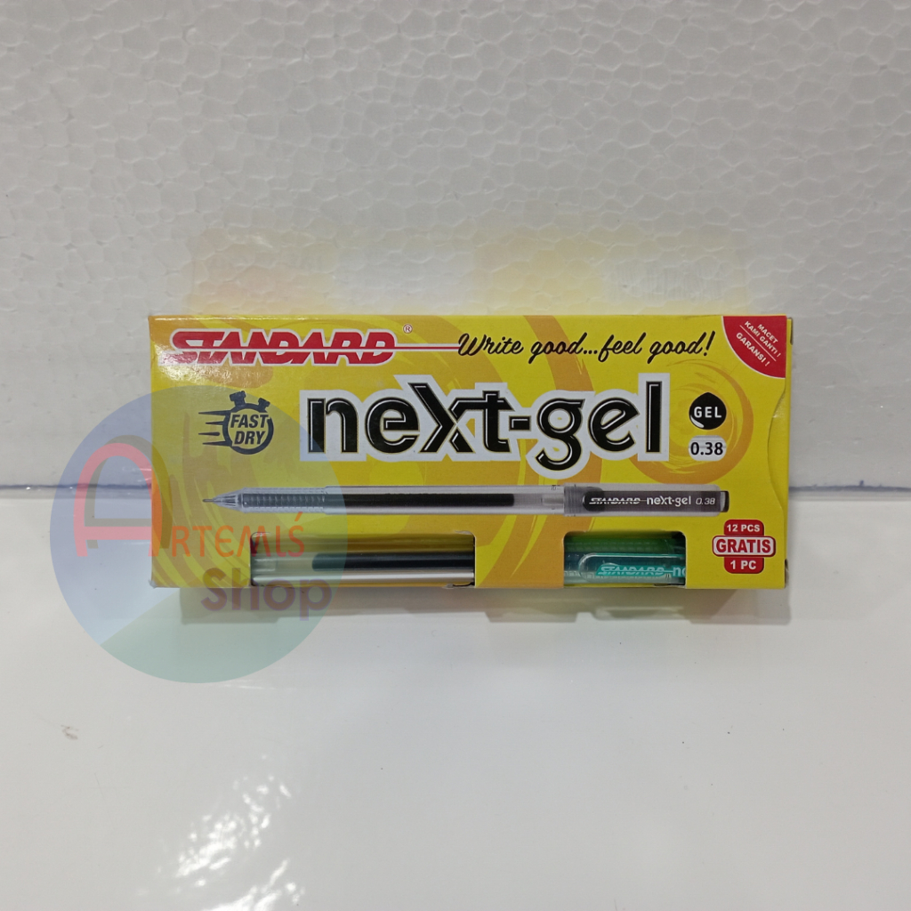 

Pulpen Gel STANDARD Next-Gel Nextgel 0.38 mm Isi 12 pcs