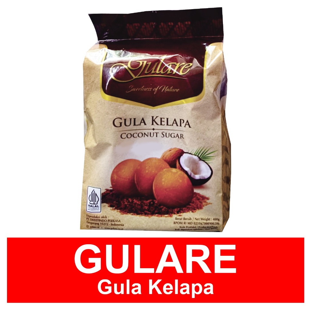 

Gulare Gula Kelapa Coconut Sugar berat 400 gr Exp Maret 2025 PROMO HALAL