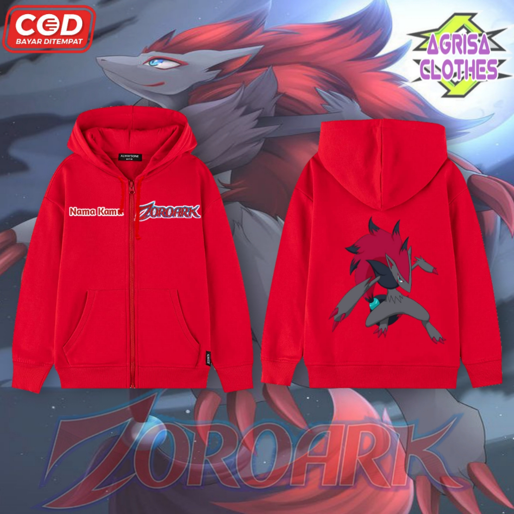 Hoodie Ziper Anak Pokemon Zoroark/Hoodie Ziper Pokemon Zoroark