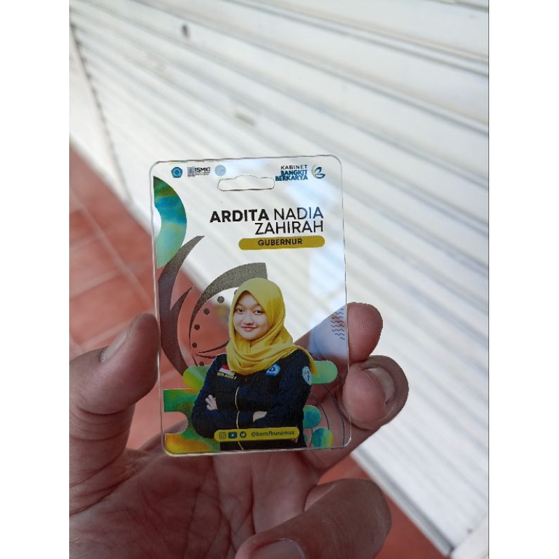 

id card akrilik UV printing