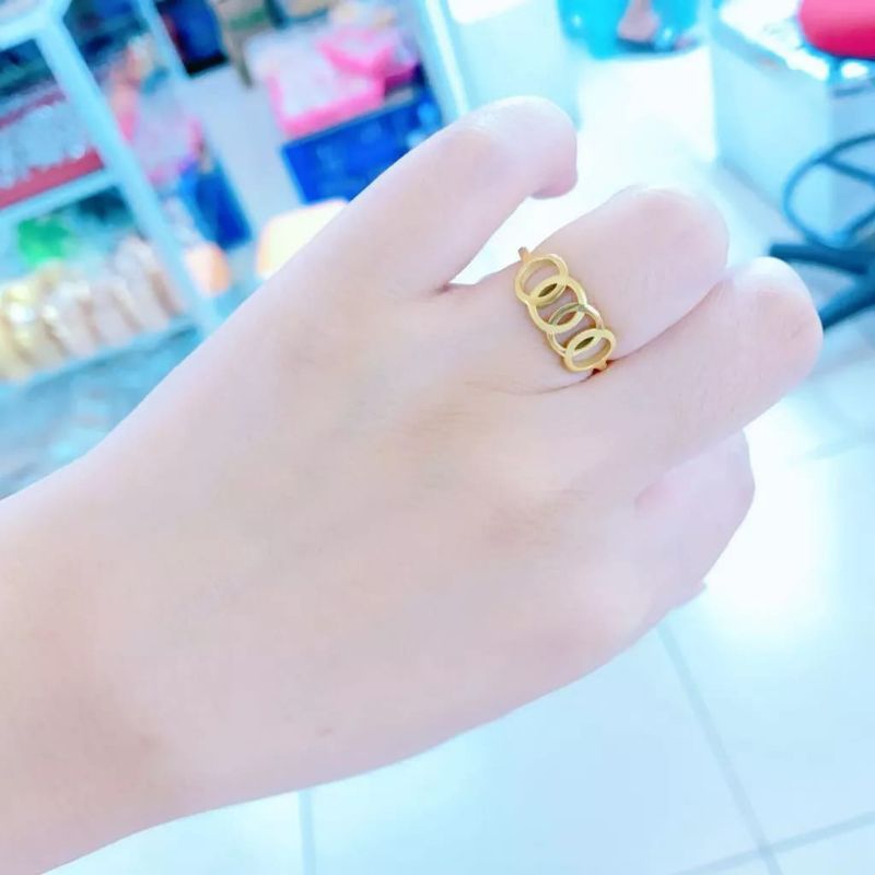 cincin titanium rantai mewah style korea elegan terlaris