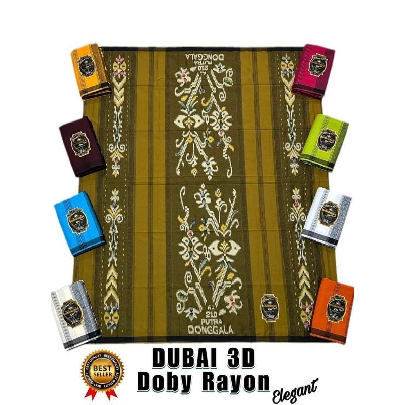 -akifabidOS- sarung DONGGALA sarung PUTRA DONGGALA motif DUBAI 3D murah 100% ORY bukan riject bukan 