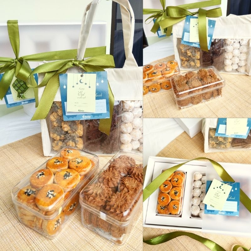 

Parsel Lebaran EID Hampers - Rafah (3in1 kue kering) | Nanica Cookies & friends