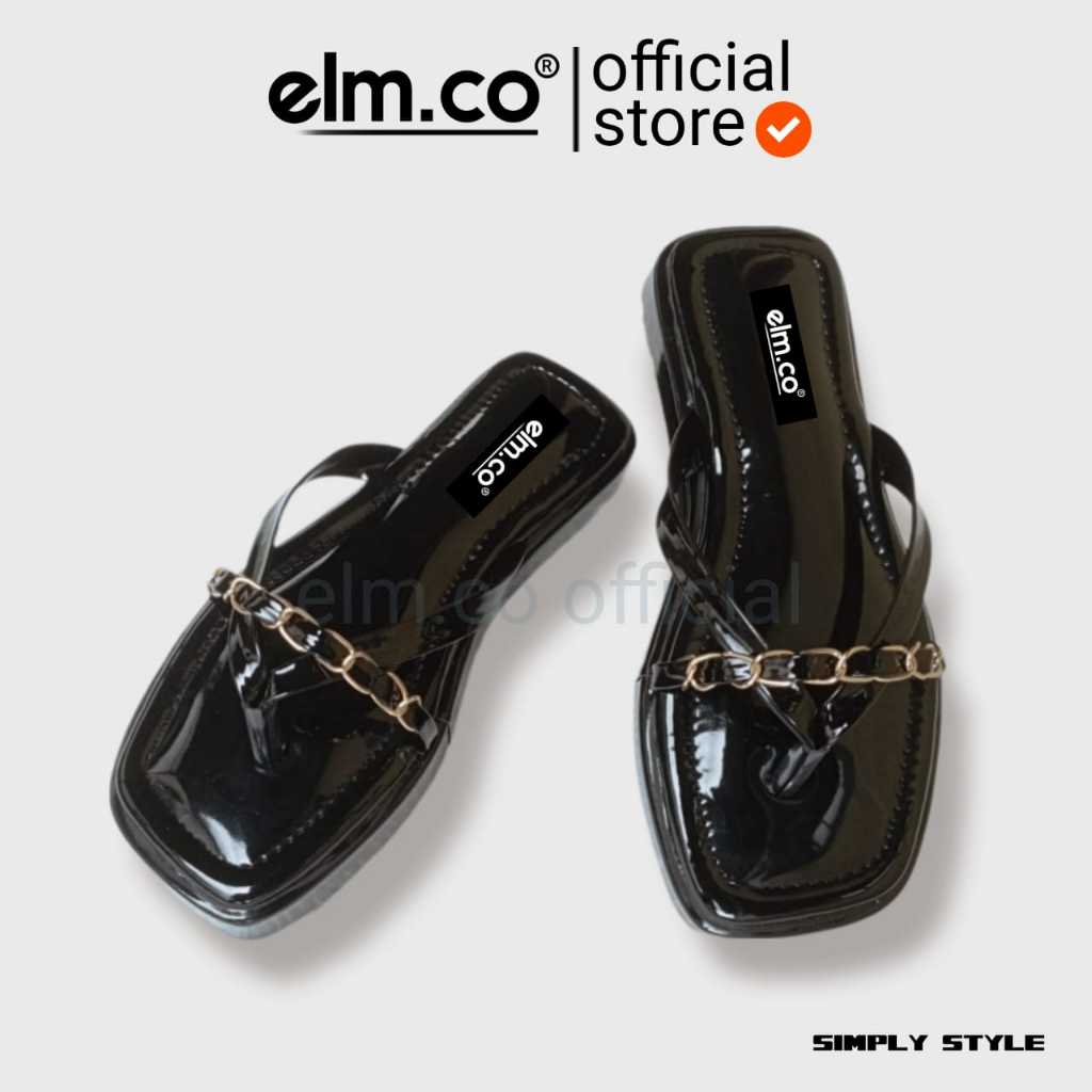 elm.co Sandal wanita teplek flatform jelly sendal kekinian keren viral ec04 ec05