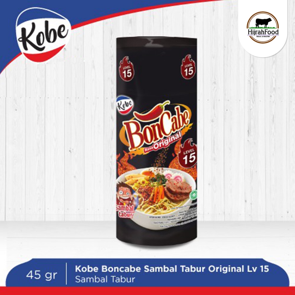 

Kobe BonCabe Sambal Tabur 45 gram Rasa Original Level 15 Kemasan Botol