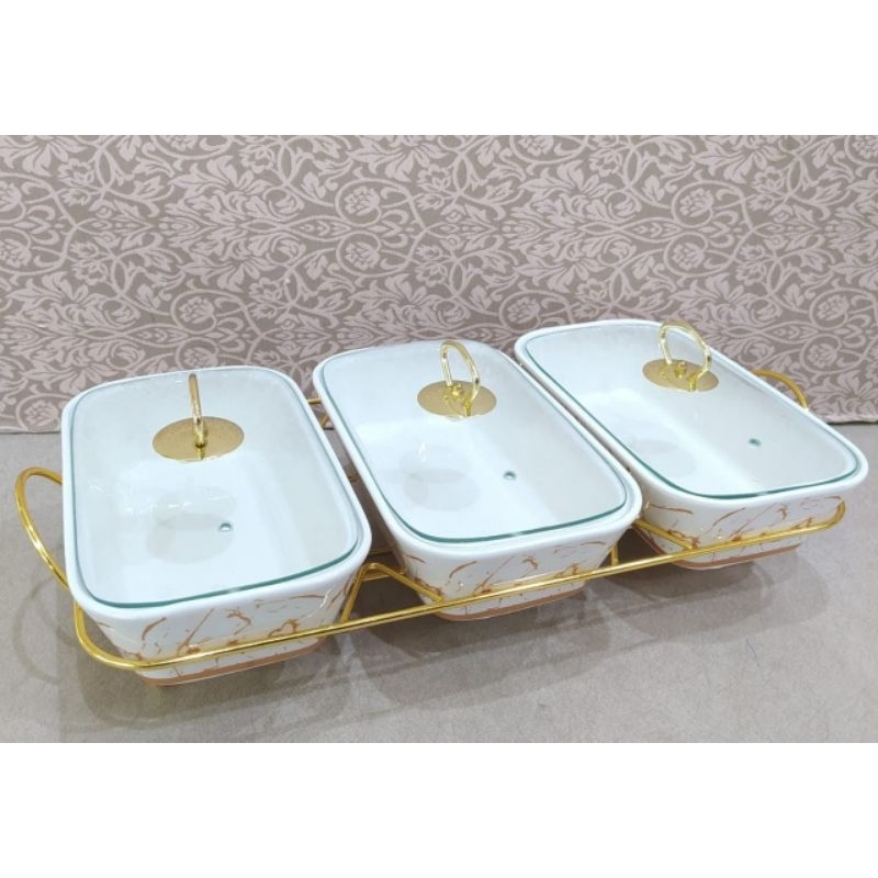 Prasmanan Triple Formia Marble Putih