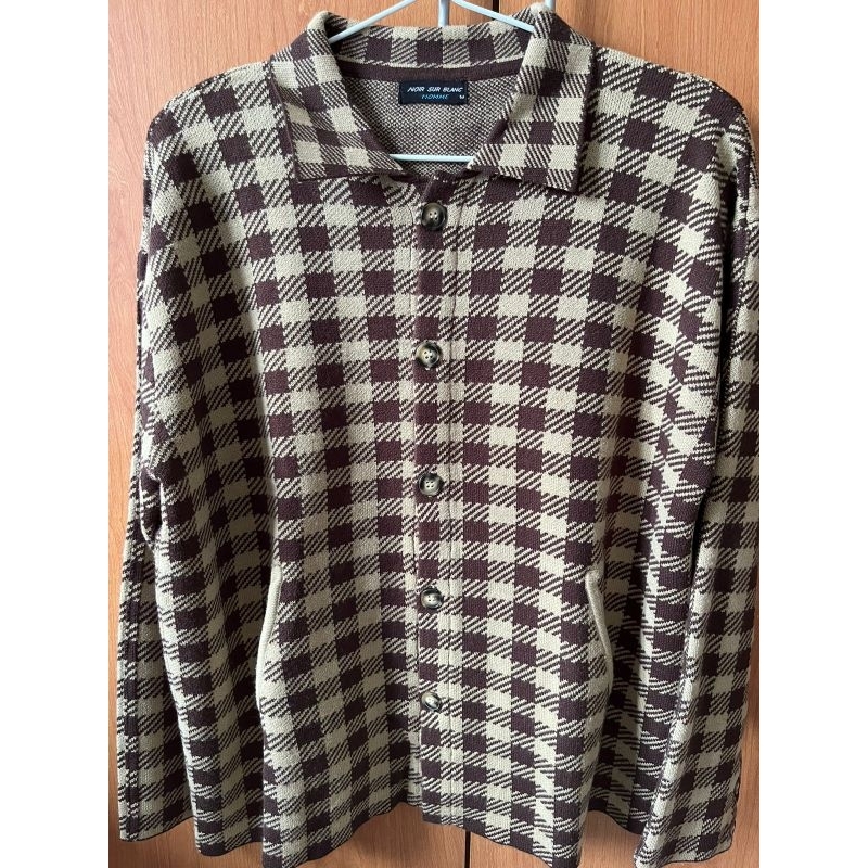 NOIR SUR BLANC PRELOVED (Plaids OVERSHIRT + SHORT PANTS)