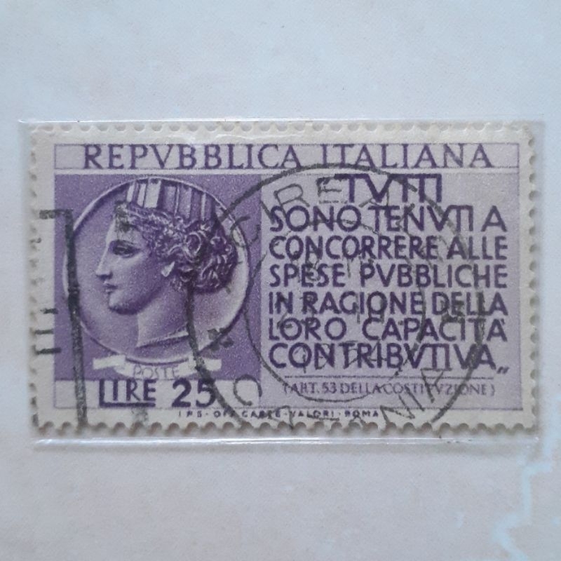 

Perangko Italia Encouragement to Taxpayers Tahun 1954