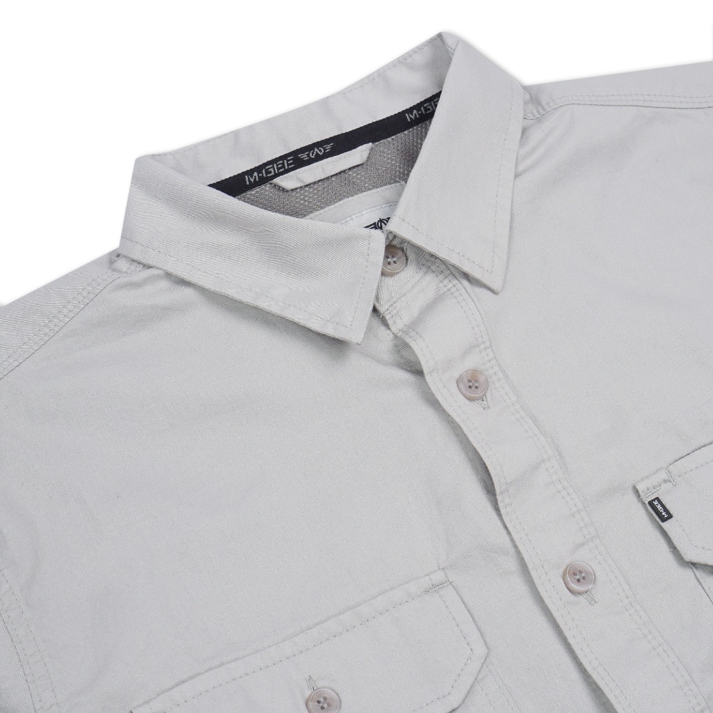 Kemeja Original MGEE - Kemeja Lengan Panjang Outdoor Pria Original MGEE Camper 006 Light Grey