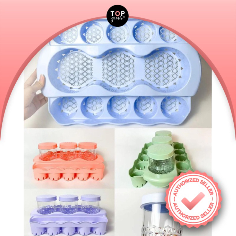 Calista Premium Nampan Beckel set 3 Nampan Kombinasi Toples dan Wadah Gelas