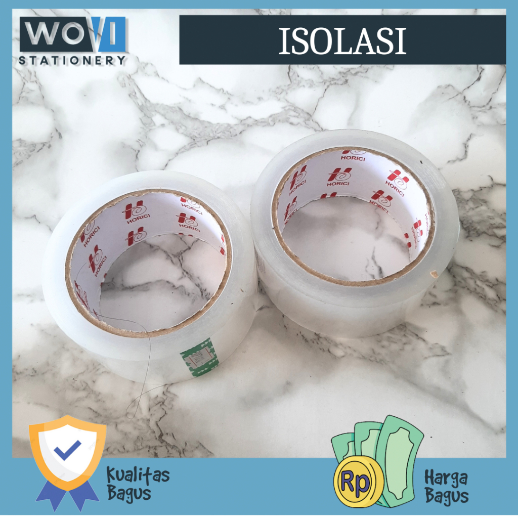 

[PCS] Lakban Bening 45mm x 100Yard Horihi / Isolasi Bening Horici