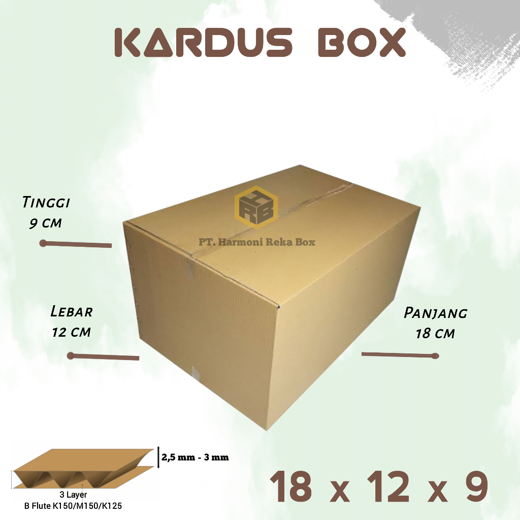 

kardus packing/box kecil polos luar dalam 18x12x9 cm