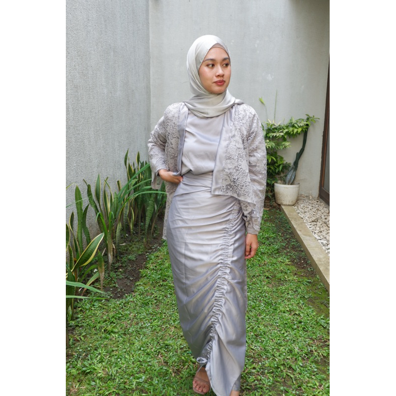 Marissa Kebaya Wanita One set Atasan Rok Lilit Outer