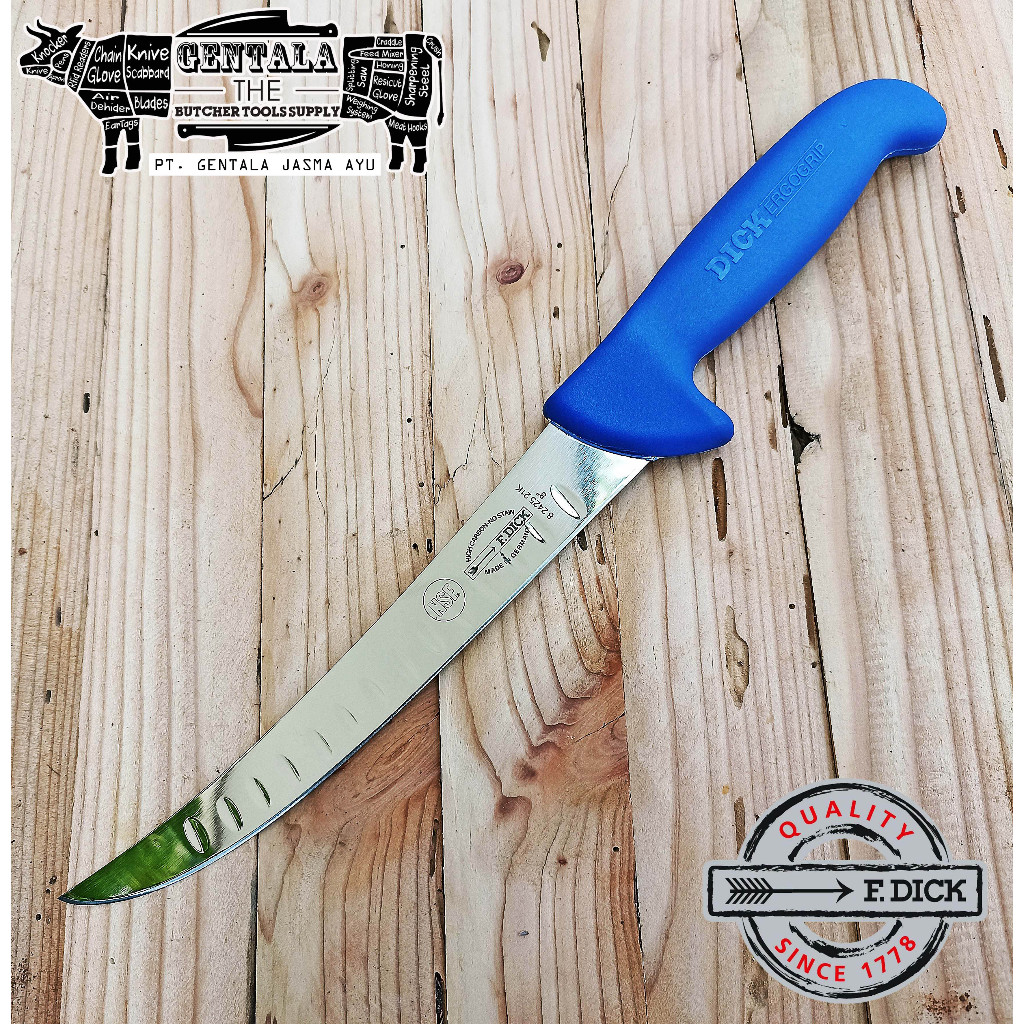 Pisau Saltbae F. Dick Breaking Butcher Knife 21cm Fluted Blade