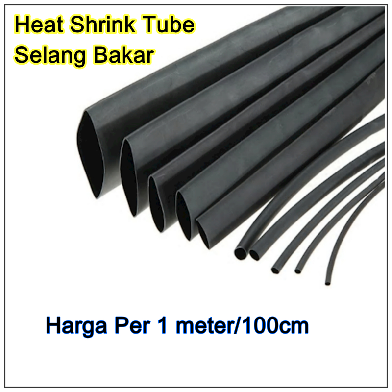 12mm Heat Shrink Tube Hitam Selang Bakar isolation insulation isolasi kabel listrik Mobil listrik Mo