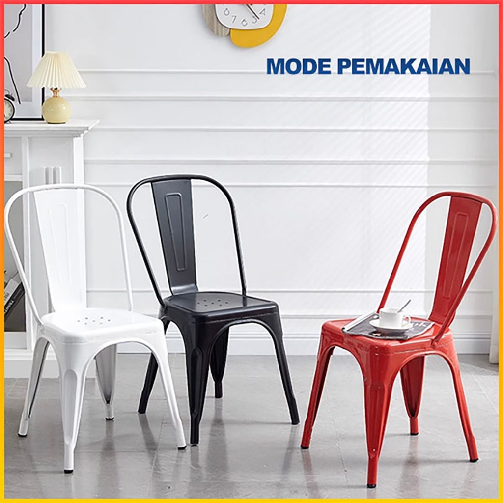 Kursi Cafe Besi, Kursi tolix, kursi makan besi, Kursi