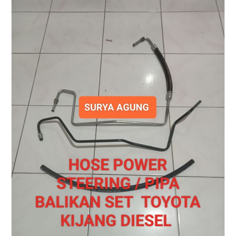 HOSE POWER STEERING PIPA RETURN / SELANG POWER STEERING dan PIPA BALIKAN TOYOTA KIJANG 7K KAPSUL DIE