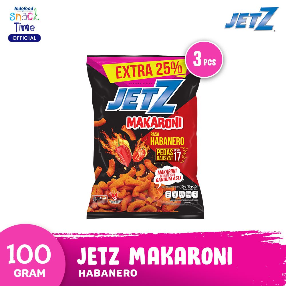 

JetZ Makaroni Habanero 100 Gr - 3 Pcs
