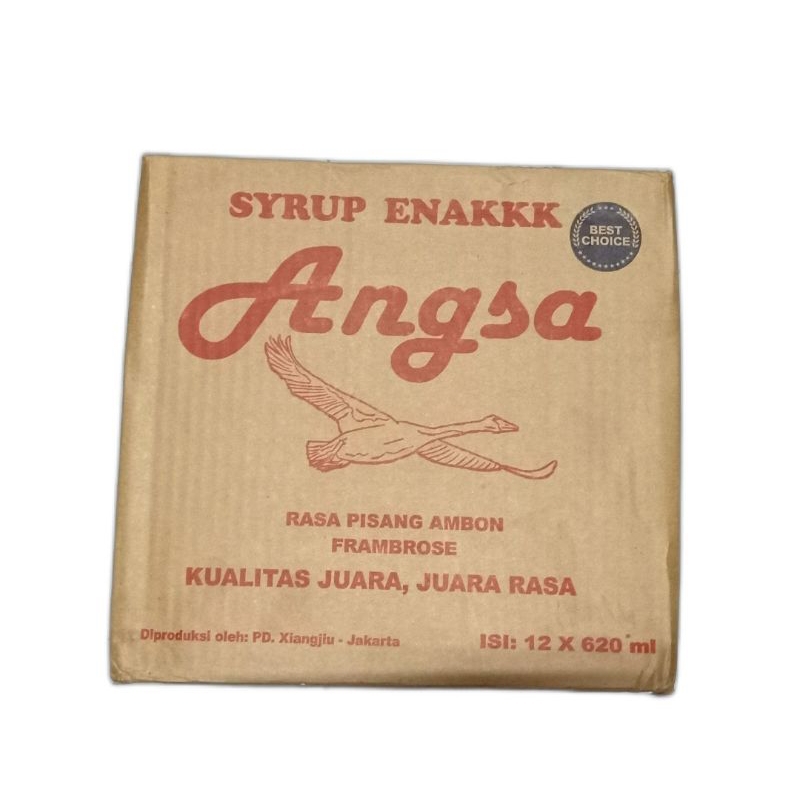 

Sirup Angsa Rasa Pisang Ambon 620ml x 12 Botol Per Dus