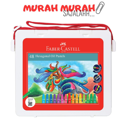 

Hexagonal Oil Pastel 48 Faber Castell / crayon faber castell 48 warna