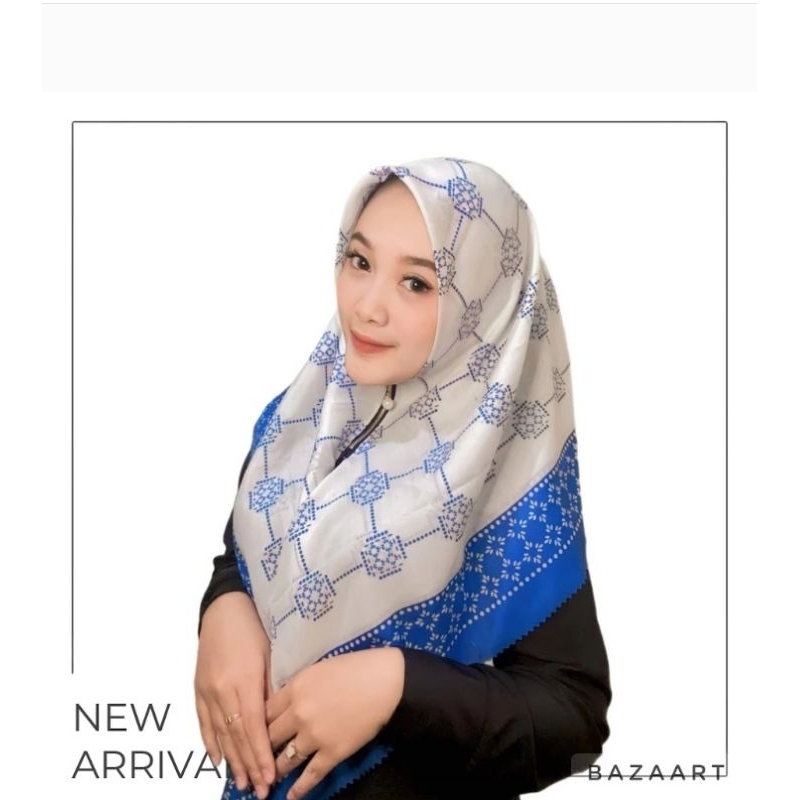 HIJAB zipper voal resleting motif premium