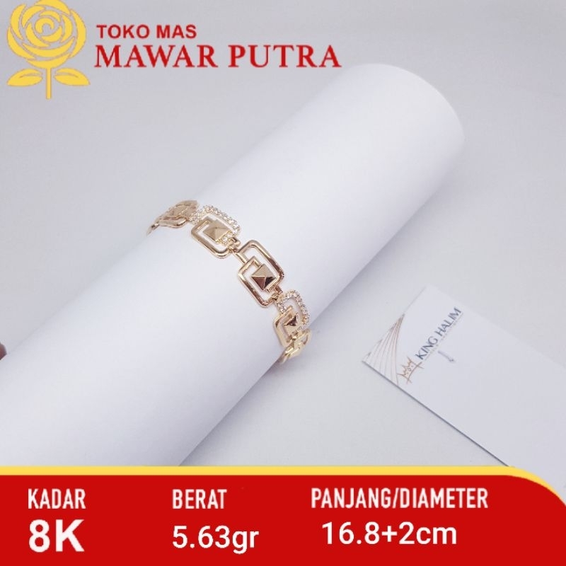 Gelang rantai emas King halim collection Gold 8K 375