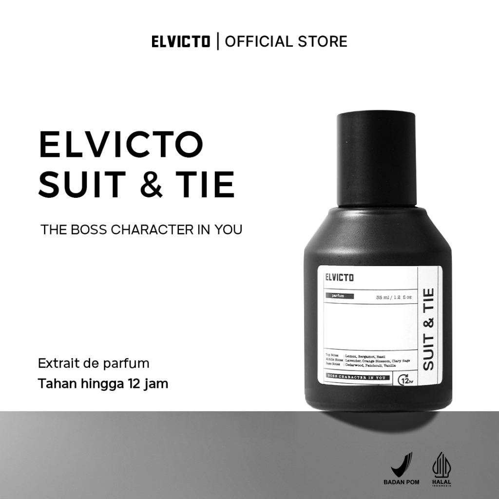 ELVICTO SUIT & TIE EXTRAIT DE PARFUM 35ml | Extrait de Parfum Minyak Wangi Tahan Lama Parfum Unisex 
