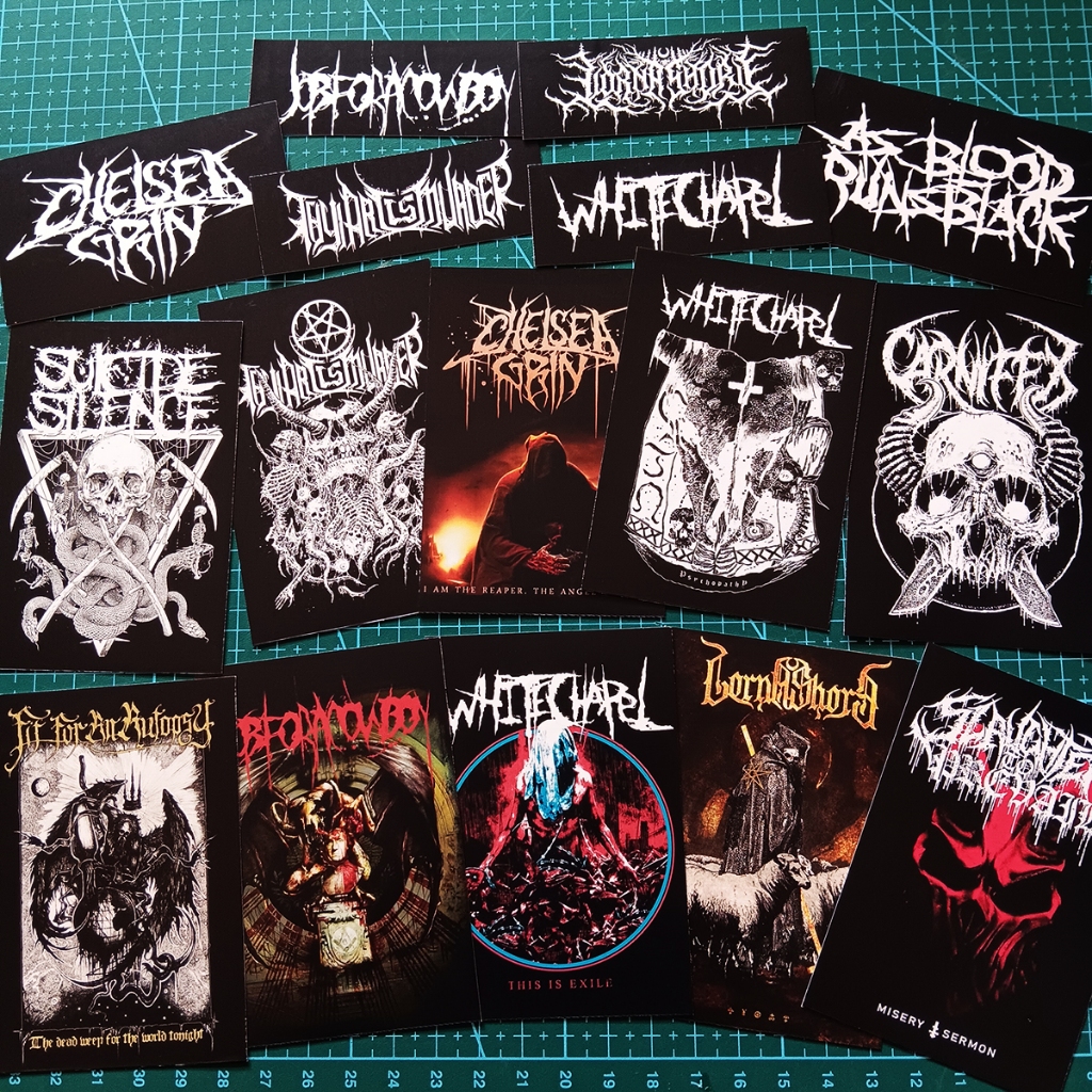 

Sticker Pack Band Metal Deathcore /Untuk Helm/Tumblr/Hp/Laptop/Power Bank/Dll