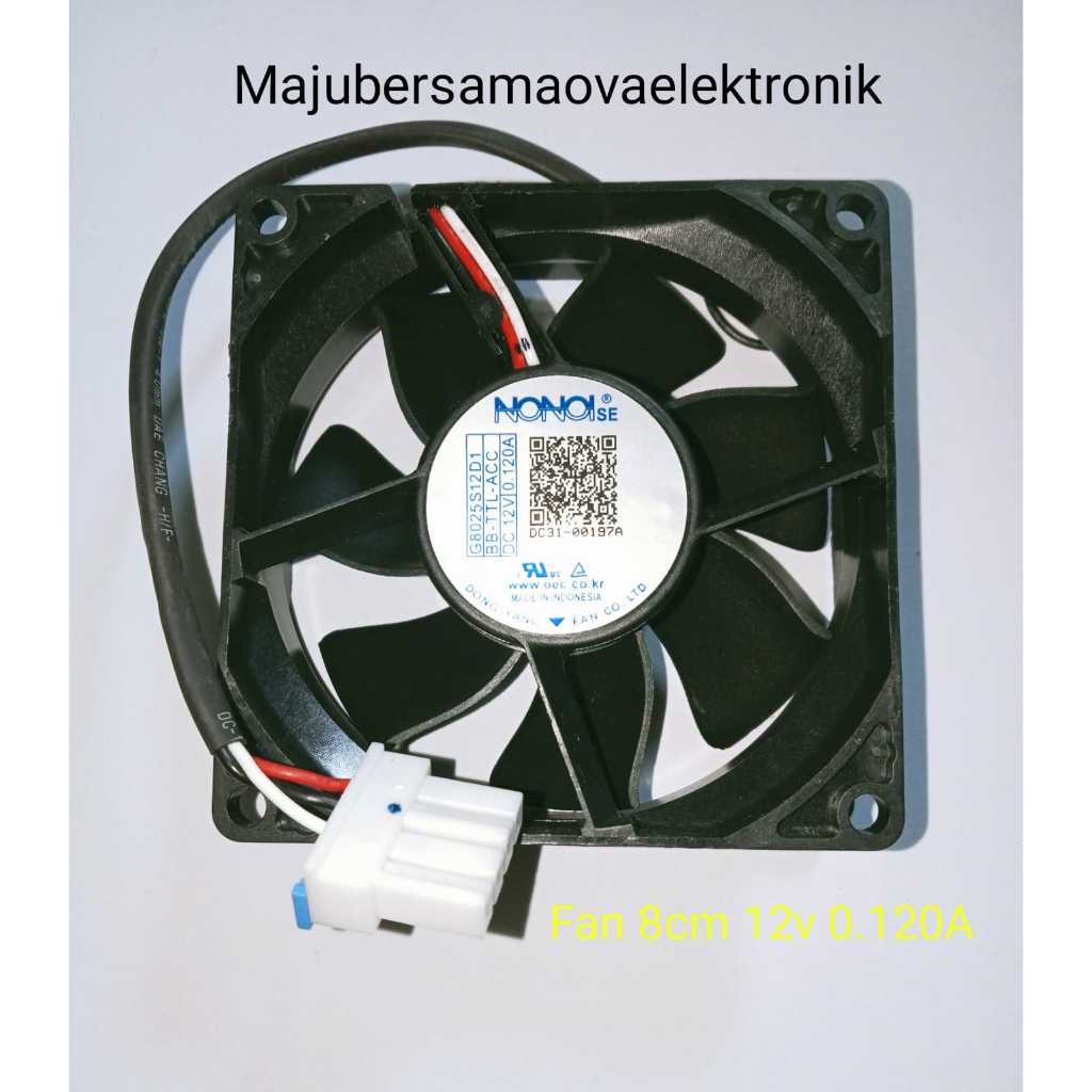 Kipas Fan DC 12v 8Cm 3 Pin Original New