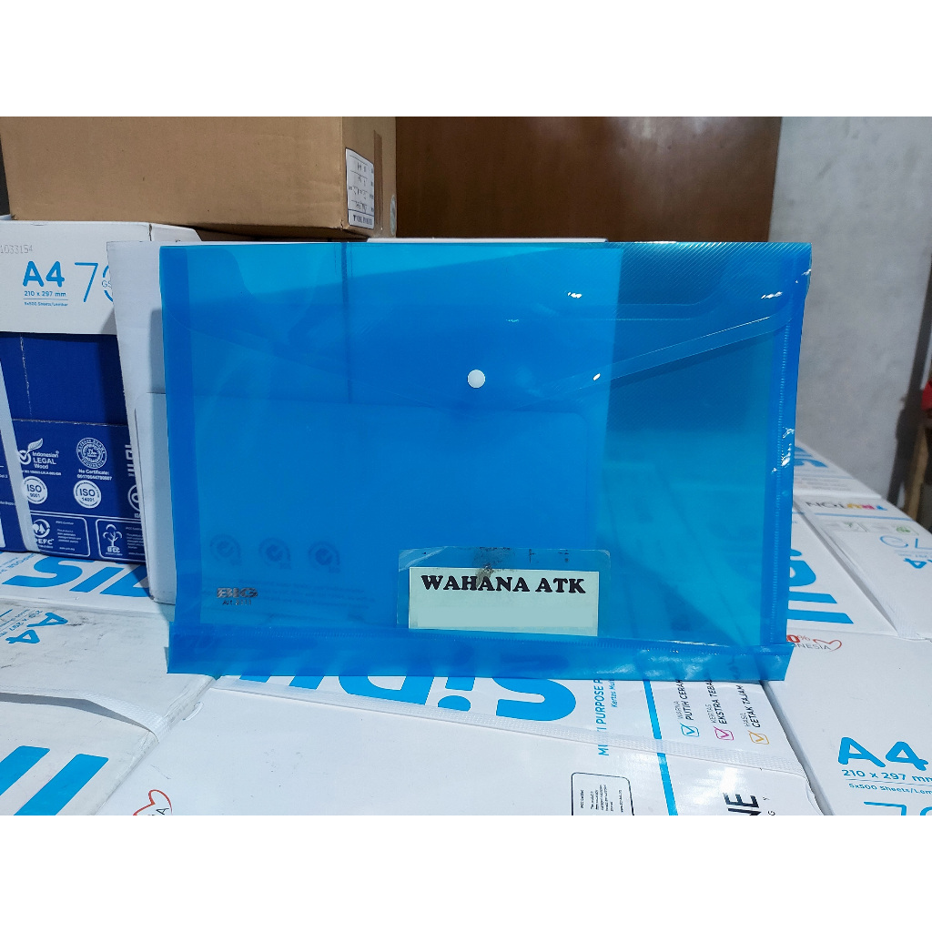 

map plastik Folio kancing 1 - lusin