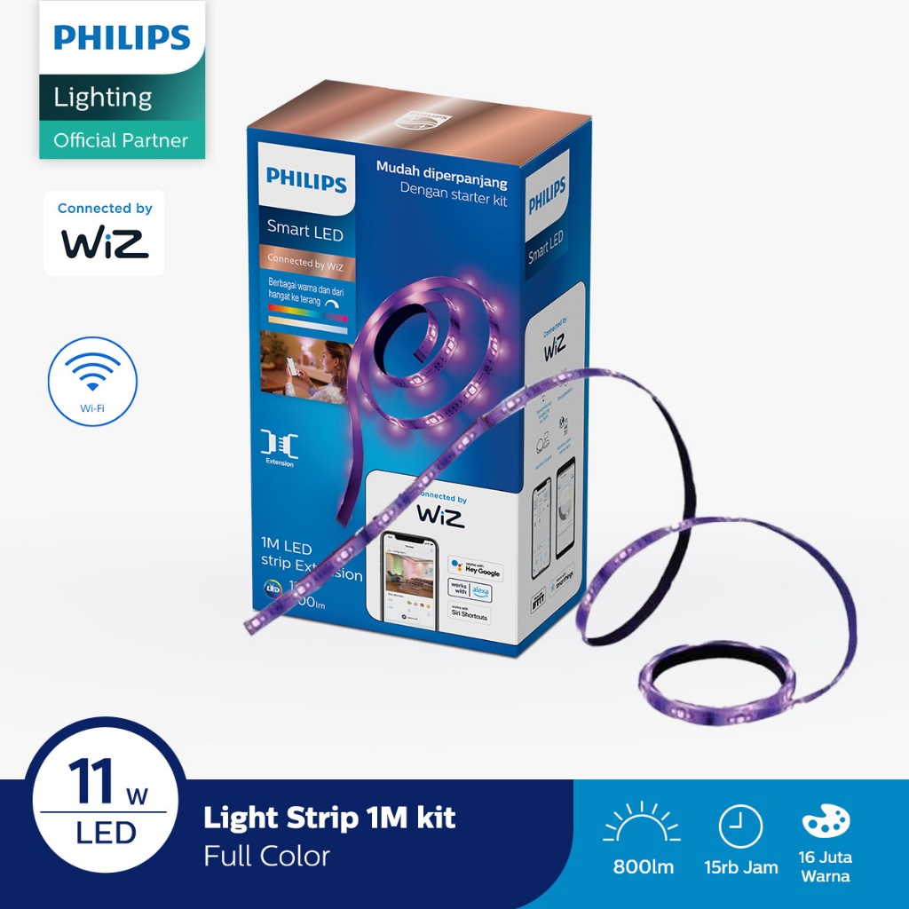 Philips Lampu Smart Wifi LED Strip Extension Kit 1M - Color & Tunable White