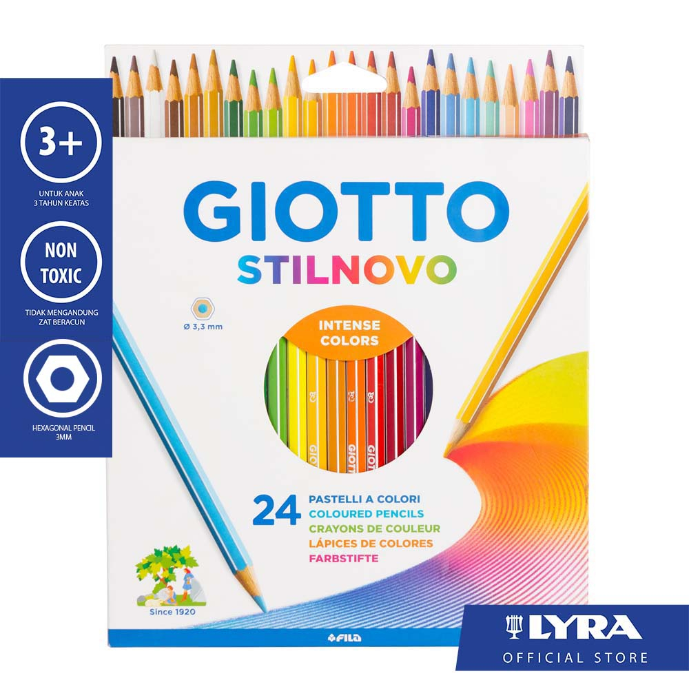 

Giotto Stilnovo Cardboard - Pensil Warna 24 Warna # 256600