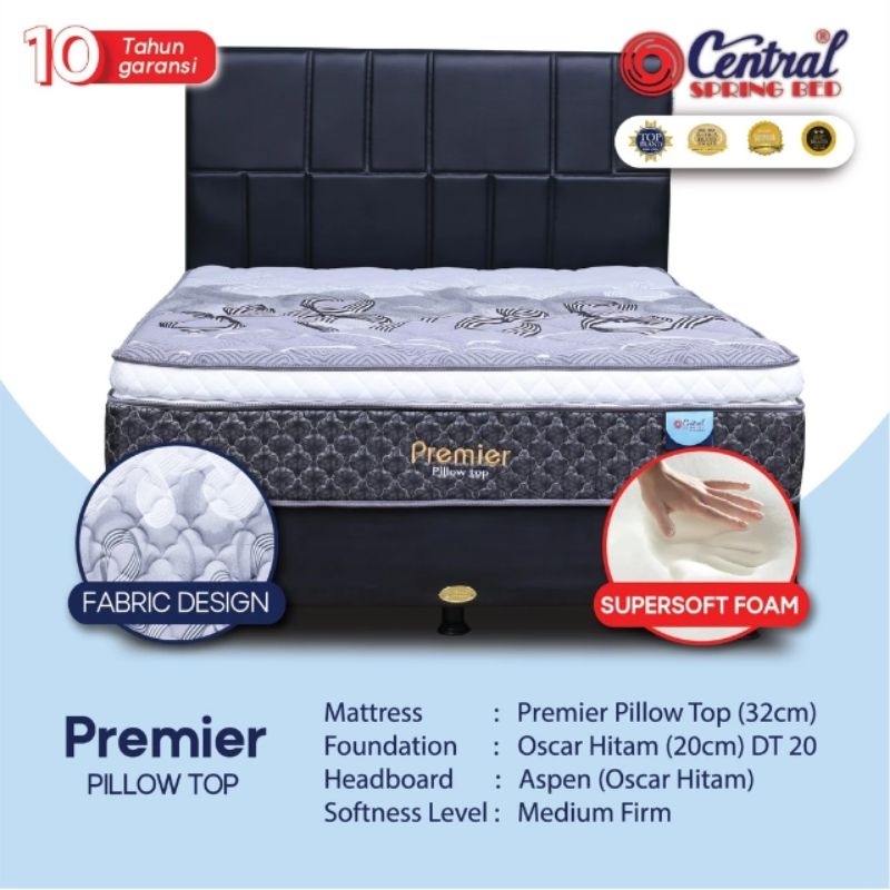 Central Springbed Premier Pillow Top / Kasur Central Springbed / Central Springbed Pillow Top / Central Springbed