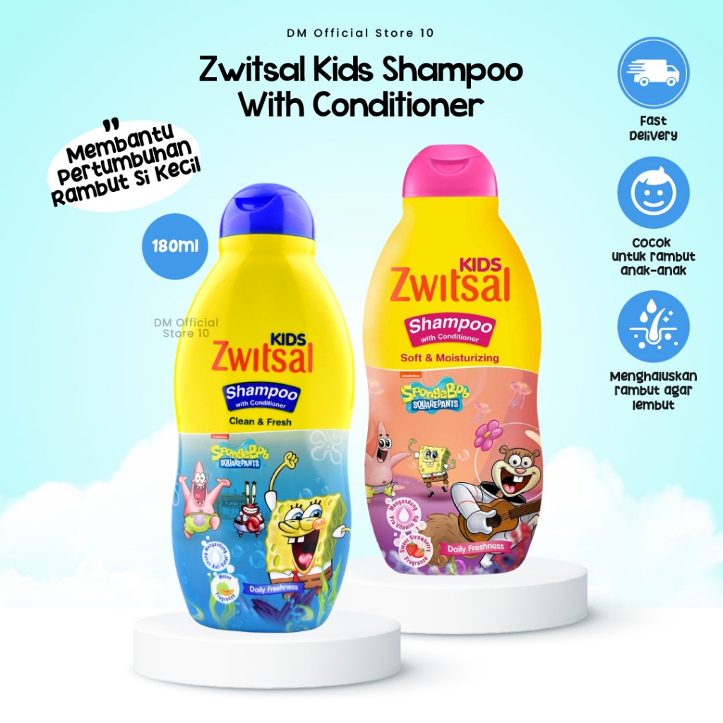Zwitsal Kids Shampoo With Conditioner 180ml 2 in 1 Perlengkapan Mandi Anak Bayi Termurah Terlaris By Dm Store