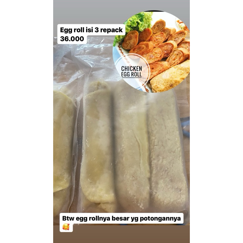 

Chicken egg roll isi 3 repack