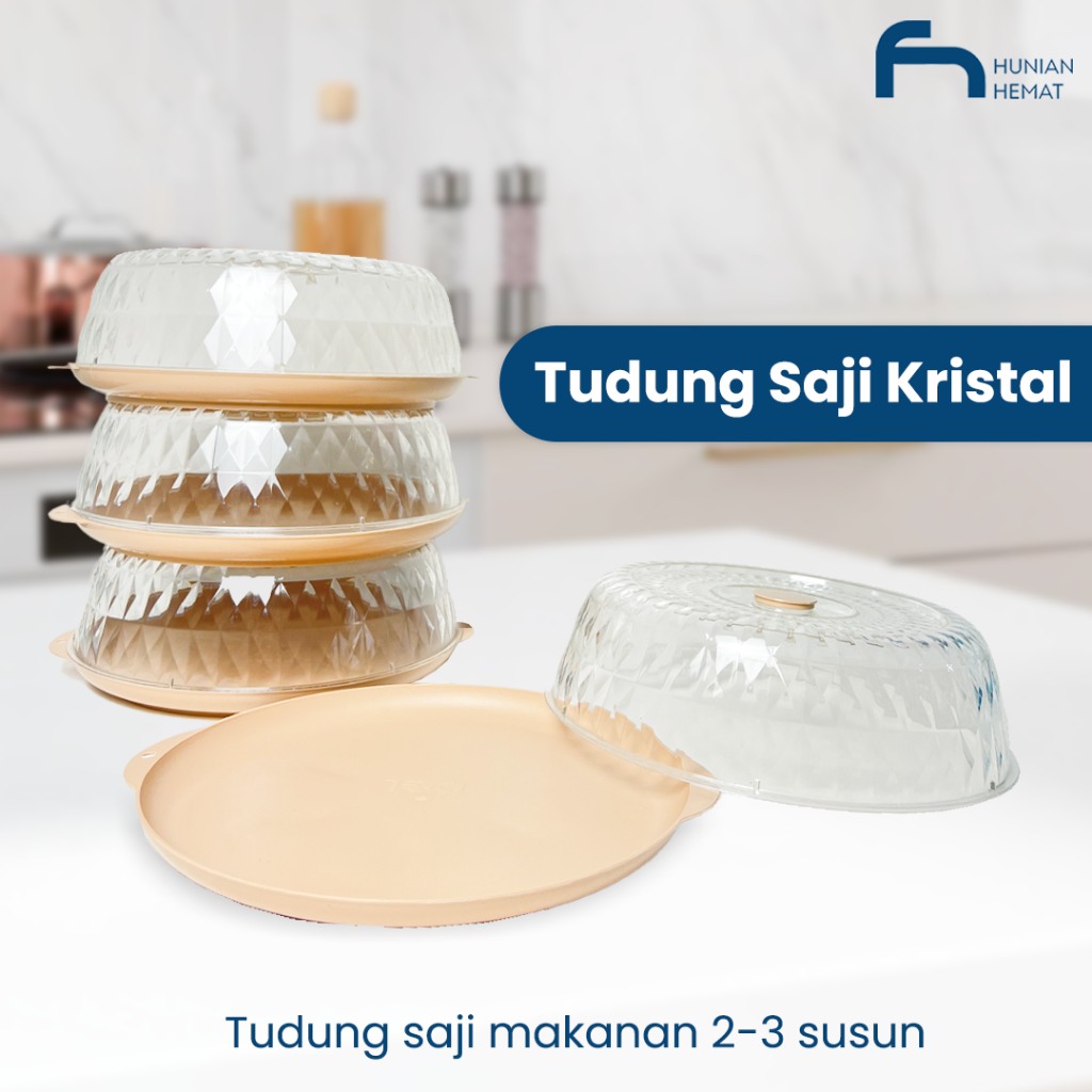 [COD] Tudung Saji Kristal-tudung Saji 4 Susun-tudung Saji Makanan Mewah-tudung Saji Estetik