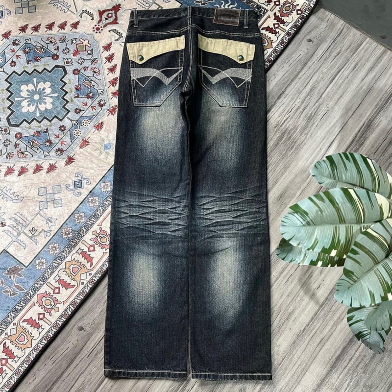 AMORE PURO FADED DENIM PANTS