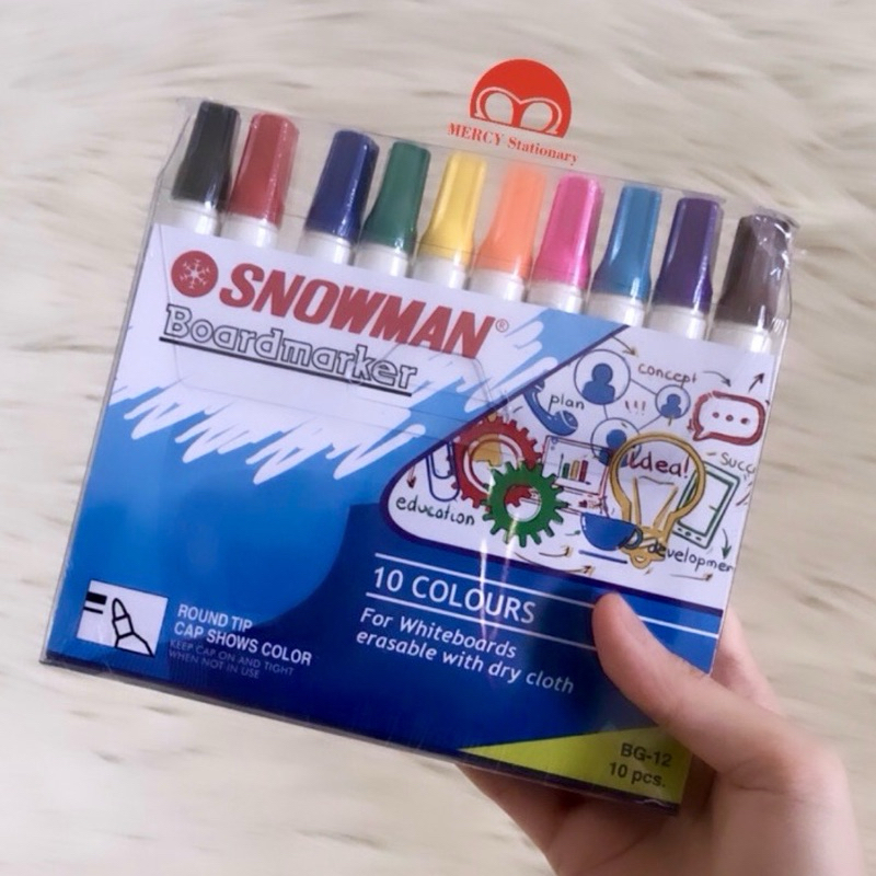 

Spidol Whiteboard Marker 10 Warna Snowman Boardmarker 10 Colours WB