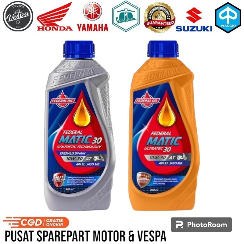 (ORIGINAL) Oli Federal Matic 10W-30 - Oli Mesin Motor Matic