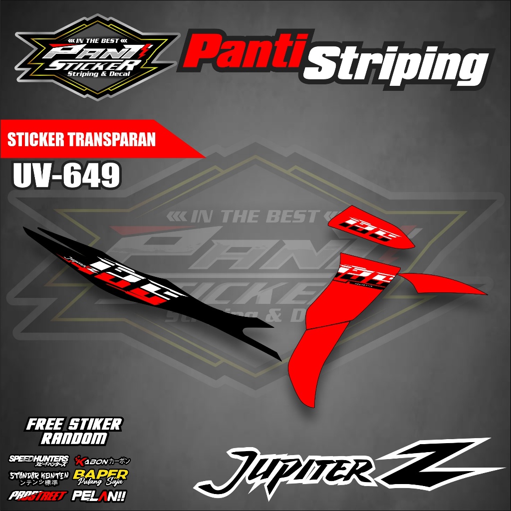 STIKER TRANSPARAN MOTOR JUPITER Z OLD - STRIPING LIST VARIASI YAMAHA JUPITER  Z DESAIN VIETNAM TERLA