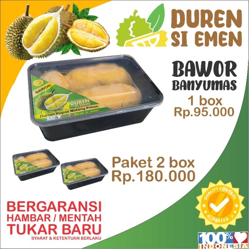 

Durian Bawor Banyumas Super 500 gr, manis legit, Bergaransi!