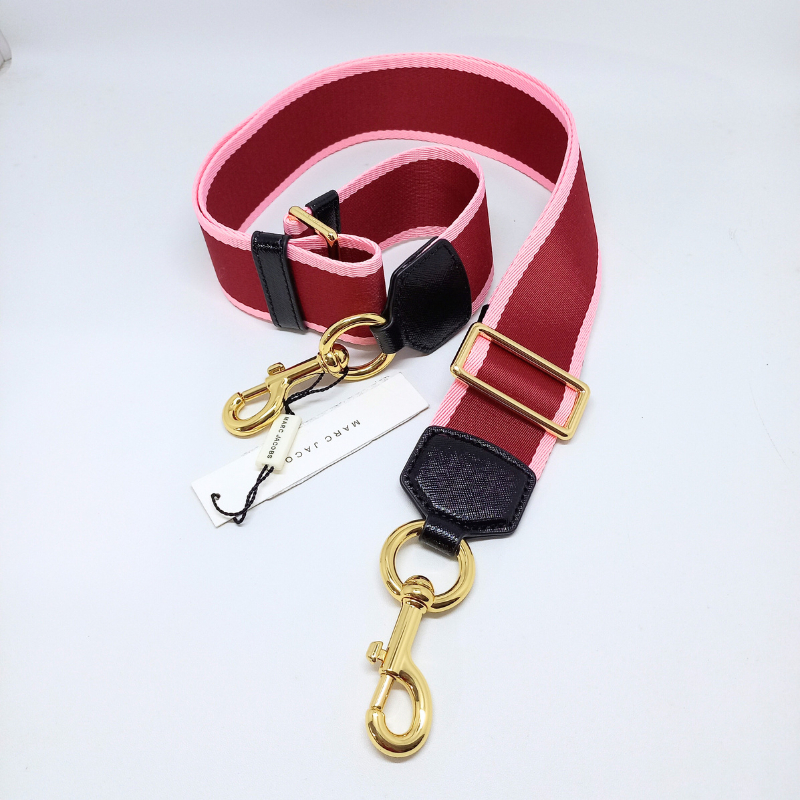 Marc Jacobs Shoulder Strap Tali Tas Baru Original Merah Gold Hardware