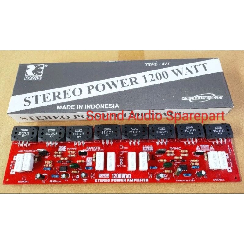Kit Power Amplifier 1200 Watt Stereo Plus Final SANKEN 5DY 2SC2922 2SA1216 ( Free Mika )