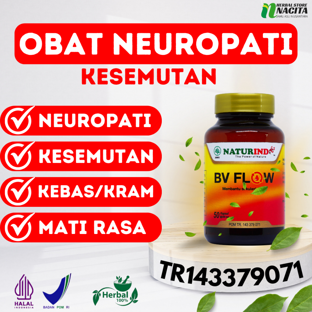 Obat Neuropati Diabetik Kesemutan Tangan Kaki Kebas Panas Mati Rasa Bv Flow Naturindo