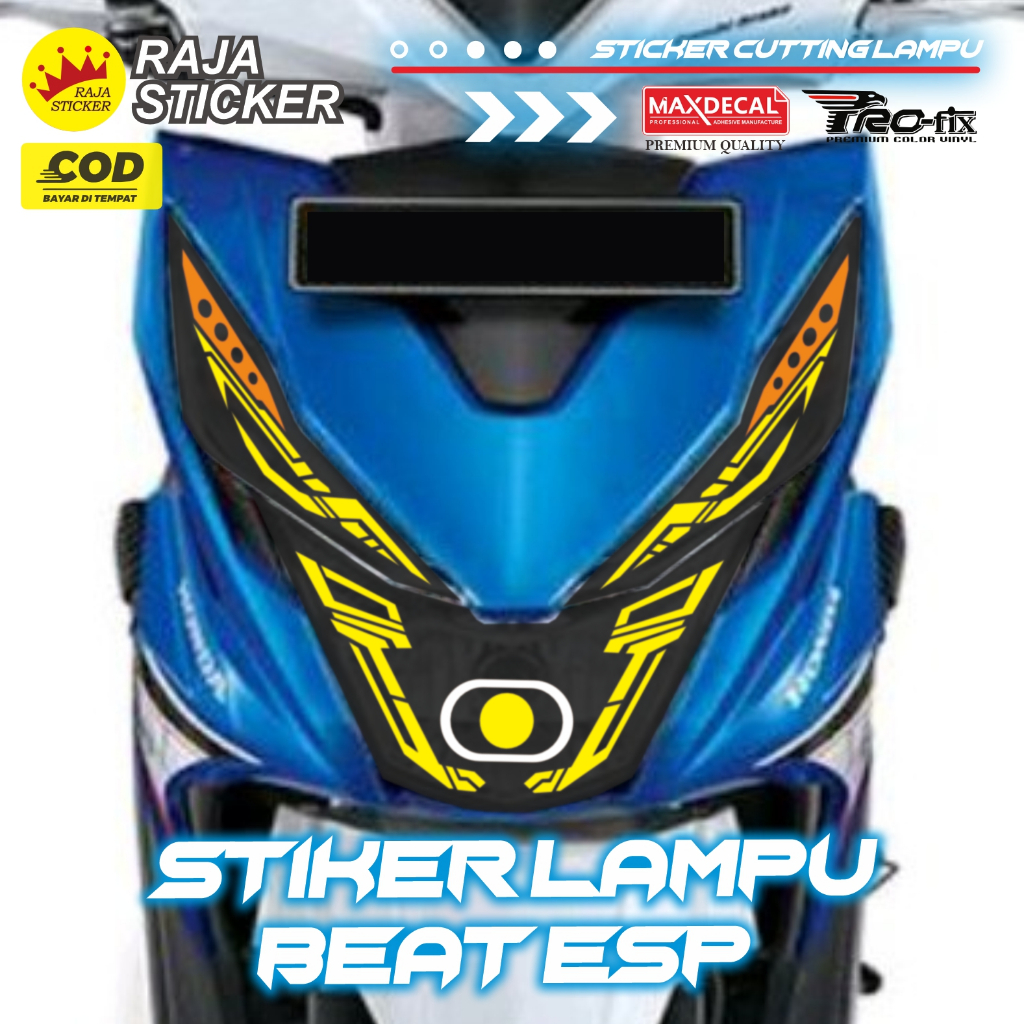 Stiker sticker lampu mata dan alis beat street 2018 terbaru