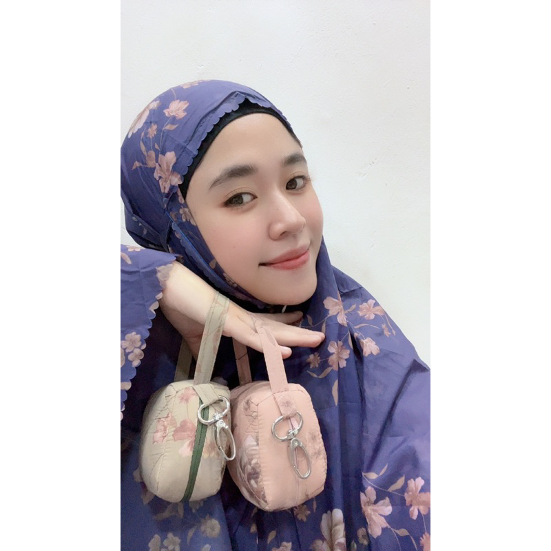 MUKENA TREVEL MOTIF BUNGA PARASUT KOREA PREMIUM