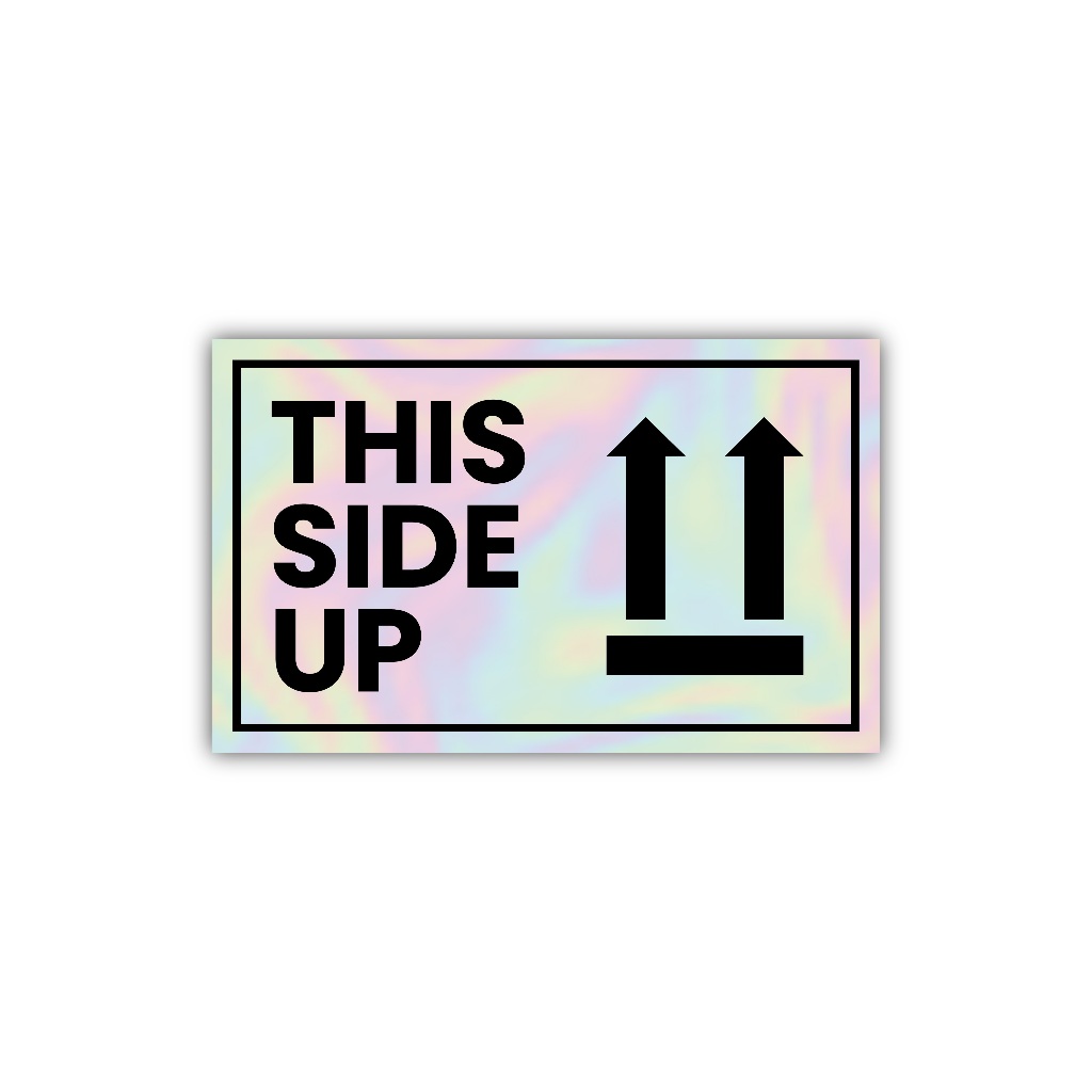 

sticker this side up, stiker hologram satuan- Z055